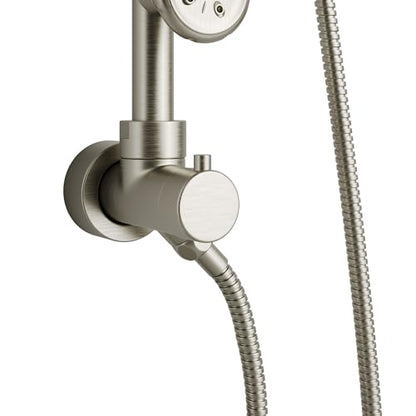 Lanikai Rain Shower Head with Handheld Spray Combo - 1028-BN-1.8GPM, Brushed Nickel - 8" Rain Showerhead with Handheld Sprayer, 3 Spray Jets, 5-Function Rainfall Shower Head with Hose, 1.8 GPM - color: Brushed Nickel, size: 1.8 GPM