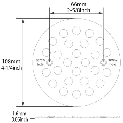 Stainless Steel Shower Drain Strainer Silver 4-1/4 Inch Screw-In Floor Drain Cover Replacement Grille