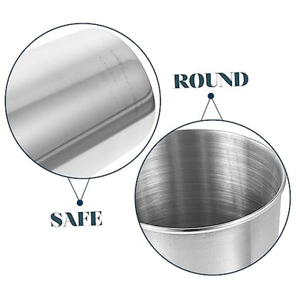 LIFKOME Stainless Steel Water Cup Silver Toothbrush Tumbler for Beverages Juice and Parties Easy to Clean Multi Use Cup for Home Washrooms and Motorhomes - size: 8.50X6.00X6.00CM