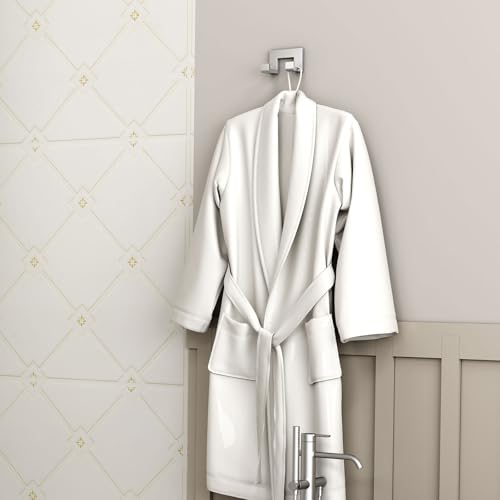 Angle Simple Double Towel Hook, Bathroom Robe Coat Hook, Brushed Nickel | Solid SUS304 Stainless Steel Hand Towel Holder, Modern Home Storage for Kitchen Shower Entryway RV, Screws Wall Mount - color: Brushed Nickel