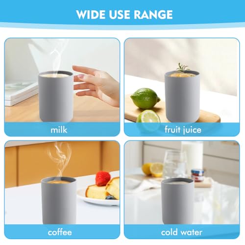 300ml Bathroom Cup, Wall Mounted Toothbrush Holders Reusable Water Cup Drinking Cups for Home Travel Bathroom Accessories (Grey) - color: Grey