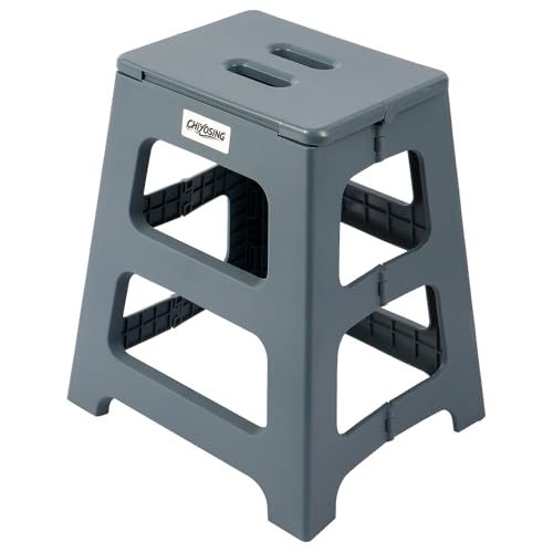 Foldable Bath Shower Safety Chair Seat, 17.7" High Anti-Slip Bench Bath tub Stool for Elderly or Seniors (Blue) - color: Blue
