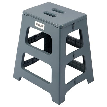 Foldable Bath Shower Safety Chair Seat, 17.7" High Anti-Slip Bench Bath tub Stool for Elderly or Seniors (Blue) - color: Blue