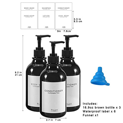 Shampoo and Conditioner Dispenser for Shower Wall,Shower Soap Dispenser 3 Chamber No Drill,Refillable for Shampoo Lotion Oil Shower Soap Hand Soap and Dish Soap… - color: 3 B-black