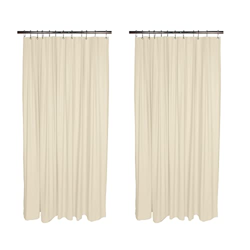 Bath Bliss 2 Pack PVC Heavy Weight Shower Curtain Liner | 4G | 70" x 72" | Rust Resistant Copper Grommets | Magnetic Hem | Beige - color: Beige
