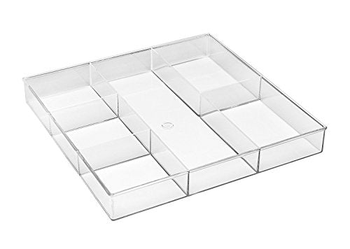 Whitmor 6-Section Clear Drawer Organizer - size: 6-Section