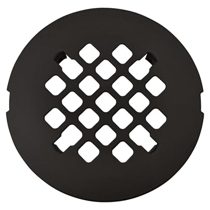 4 ¼” Oil Rubbed Bronze Snap-in Shower Drain Cover - Solid Brass Construction - 4.25" OD Shower Drain Strainer - Easy Install - Premium Round Shower Drain Cover - Bronze Replacement Grate - color: Oil-rubbed Bronze