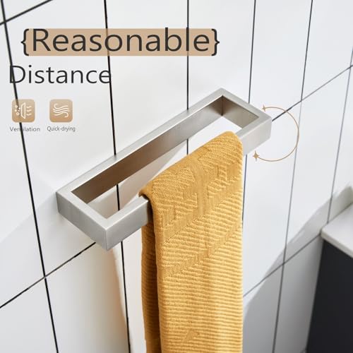 KOKOSIRI Towel Ring Brushed Nickel Hand Towel Hanger Holder 9-Inch Kitchen Rack Stainless Steel for Bathroom Hardware Wall Mount, 1 Pack B4008BR-L9 - color: Brushed Nickel, size: 1 Pack