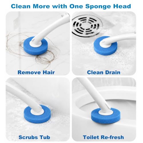 Disposable Toilet Brush and Holder Set with 24 Refills,Toilet Cleaning Wand | Wall Mounted Toilet Bowl Brush with Holder, Disposable Toilet Bowl Cleaner Wand for Bathroom Deep Cleaning and Hygienic