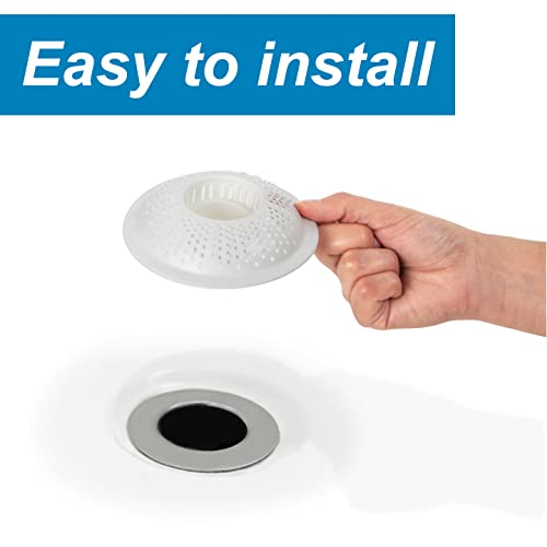 Evriholder - Shower Drain Hair Catcher - Bathtub Drain Cover - Bathroom Sink Strainer - Easily Replaceable Plastic - Easy to Install - Pack of 6 - size: 6 Count, style: Hairstopper