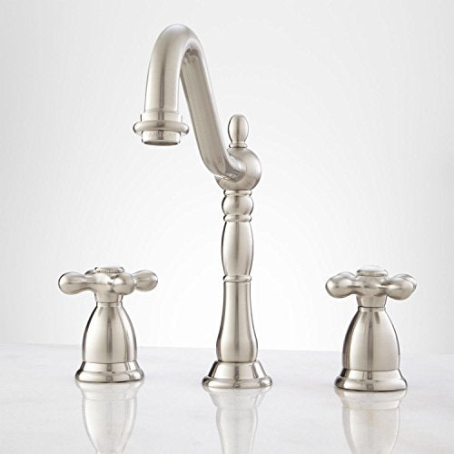 Signature Hardware 329417 Victorian Widespread Bathroom Faucet - Cross Handles