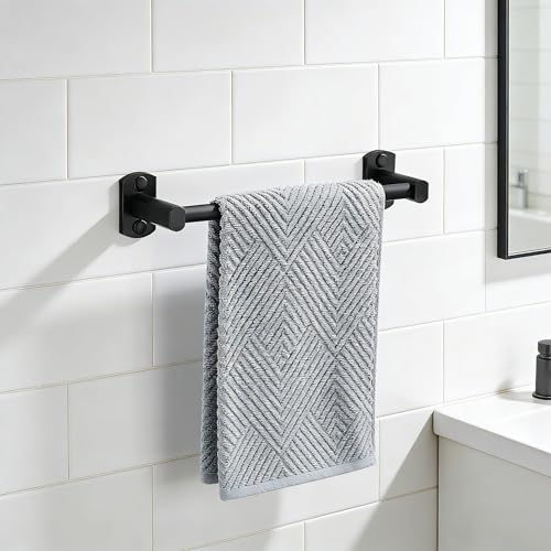 Black Towel Bar, Hand Towel Rack for Bathroom Wall Mounted Towel Hanger, Kitchen Bath Towel Holder, Toilet Towel Rod,12 Inch - size: 12 Inch Single Bar