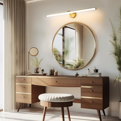KAISITE Modern Bathroom Light - 39 Inch Dimmable 5CCT LED Vanity Light Bar for Restroom - color: Gold, size: 39 Inch
