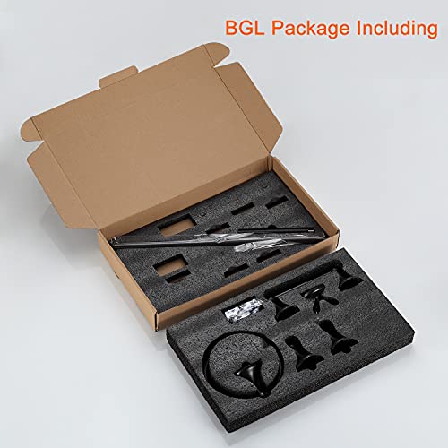 BGL Bathroom Hardware Set, Oil-Rubbed Bronze Adjustable Expandable Towel Bar 4-Piece ORB Bathroom Accessory Set Wall Mounted Robe Hook Toilet Paper Holder Towel Ring Towel Bar - color: Oil-rubbed Bronze