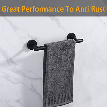 Nolimas Matte Black Bath Hand Towel Bar Single Bars Towel Rack Rod Classic Wall Mounted Stainless Steel Bathroom Towel Bar Toilet Kitchen Towel Shelf Single Layer,9inch - color: Matte Black, size: 9inch
