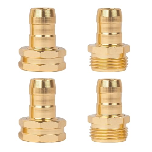 Hourleey Garden Hose Repair Connector with Clamps, Fit for 3/4" or 5/8" Garden Hose Fitting, Male and Female Hose Adapter Water Hose Repair Kit, 5 Set - size: 5-Set
