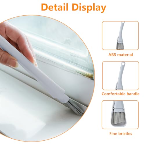 Gap Cleaning Brush for Narrow Spaces, Tile Gap Scrubber, Compact Crevice Cleaning Tool for Window Tracks, Appliances, and Household Use - color: Grizzly
