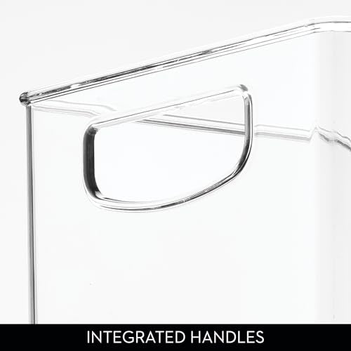 iDesign Stackable Plastic Handle Bin Storage Organizers, 18 Pack, Clear | For Kitchen, Fridge, Pantry, Home, Assortment Set - style: Pack of 18