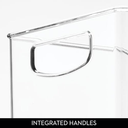 iDesign Stackable Plastic Handle Bin Storage Organizers, 18 Pack, Clear | For Kitchen, Fridge, Pantry, Home, Assortment Set - style: Pack of 18
