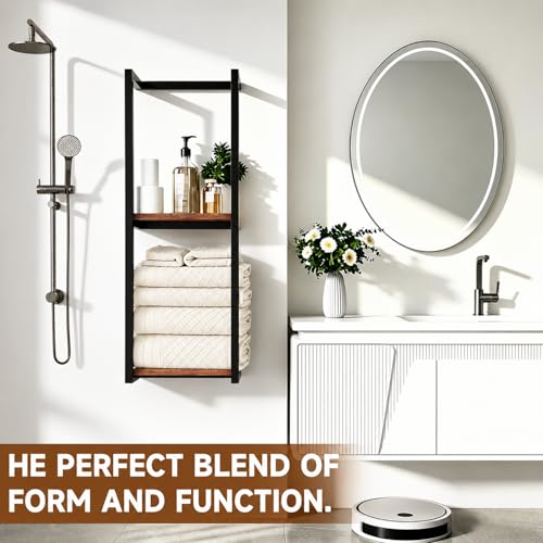 Towel Racks for Bathroom, 2 Tier Wall-Mounted Towel Rack, Home Decor Shelf, Space-Saving Organizer Rack for Household, Bathroom, and Bedroom