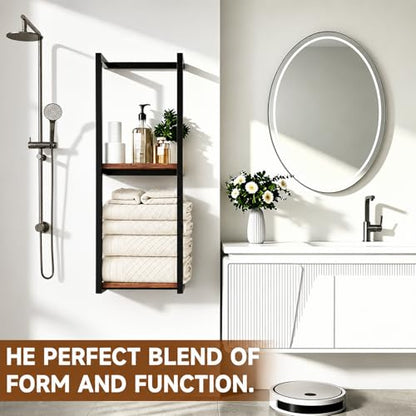 Towel Racks for Bathroom, 2 Tier Wall-Mounted Towel Rack, Home Decor Shelf, Space-Saving Organizer Rack for Household, Bathroom, and Bedroom