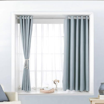 Grey Shower Curtain Rod 28"-52", Never Rust Anti-Slip Adjustable Tension Curtain Rods No Drilling, Heavy Duty Spring Enlarged Diameter 1" Tension Rod for Bathroom/Closet/Room Divider - color: Grey, size: 28"-52"