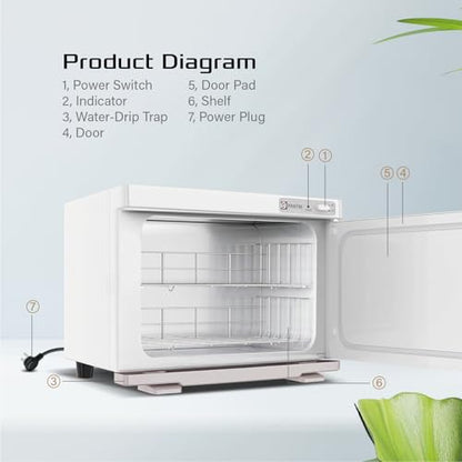 Pantin 18L Premium One Compartment Towel Warmer for Hair Salon, Beauty SPA, Restaurant & Home. Heated Towel Warmer: Large Electric Hot Towel Cabinet for Salons, Spas - The Best Spa Equipment 110V 180W - size: 1 Compartment