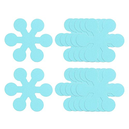 Generic 12pcs Non Slip Bathtub Stickers Bath Shower Floor 3.15" Anti-Slip Sticker Tape Snowflake Style Decals for Bathroom Kitchen Bathtub Treads Stairs, Blue