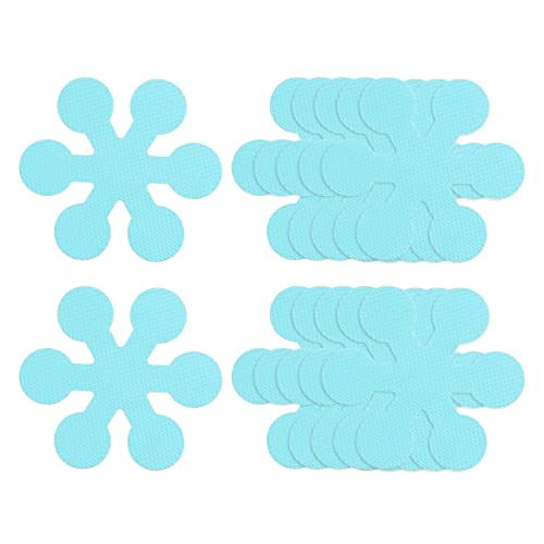 Generic 12pcs Non Slip Bathtub Stickers Bath Shower Floor 3.15" Anti-Slip Sticker Tape Snowflake Style Decals for Bathroom Kitchen Bathtub Treads Stairs, Blue