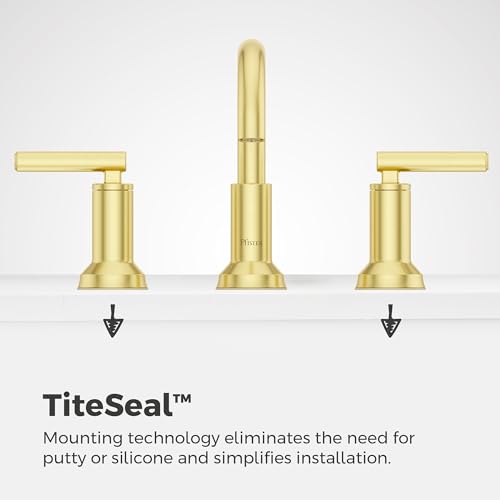 Pfister Capistrano Bathroom Sink Faucet, 8-Inch Widespread, 2-Handle, 3-Hole, NSF Certified, Brushed Gold Finish, LF049CSOBG (Pack of 3) - color: Brushed Gold, size: 3 Pack