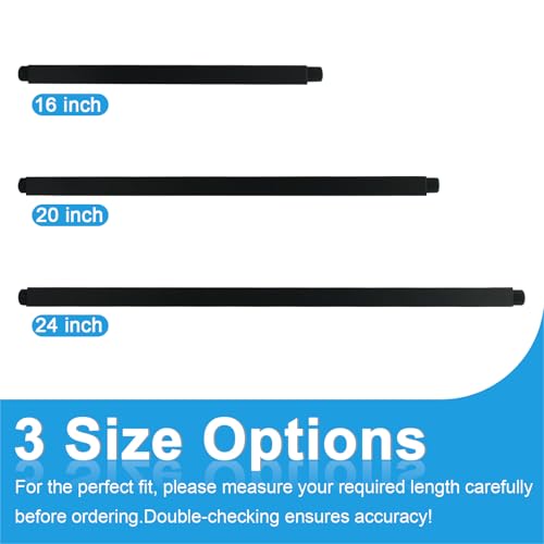 Ceiling Mount Shower Arm with Flange 20 Inches Square Straight Extender Extension Pipe Replacement, Long Shower Arm For Fixed Rain Shower Head or High Ceiling,Matte Black - color: Black, style: 20inch