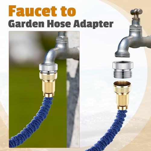 Faucet Adapter with Aerator Faucet to Hose Adapter 3/4" GHT Thread Chrome | Faucet Adapter to Garden Hose Attachment for Sink Faucet to Garden Hose Adapter - color: Faucet Hose Adapter-A