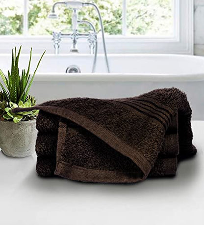 Ultra Soft Cotton Washcloths, Contains 12 Piece Face Cloths 12x12 inch, Ideal for Everyday use Face Towels, Compact & Lightweight Multi Purpose Washcloths - Chocolate Brown - color: Chocolate Brown, size: 12 Pack Washcloths
