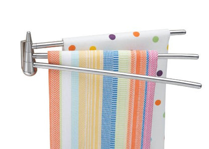 Better Houseware 2490 Wall-Mounted 3-Arm Stainless-Steel Towel Bar - color: Wall Mounted