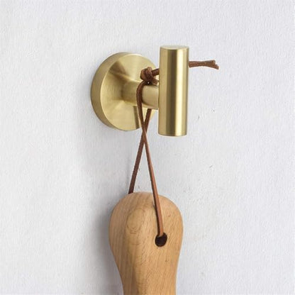 Nolimas Bathroom Towel Hooks, SUS 304 Stainless Steel Coat Hook Round Clothes Towel Coat Robe Hook Cabinet Closet Door Sponges Holder for Bath Kitchen Garage Hotel, Wall Mounted, Brushed Gold, 4Pack - color: 4pcs Brushed Gold