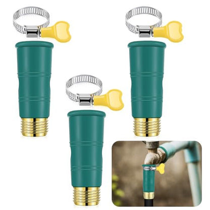 3 Sets Universal Faucet Water Hose Adapter with Clamps Fits 3/4" Thickened Rv Sink Hose Attachment Connector for Garden Kitchen Bathroom Damaged/stripped Faucet Threads or Threadless