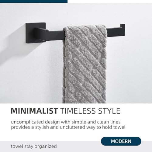 Angle Simple Bathroom Towel Holder, 10.24-in Hand Towel Rack, Matte Black | Solid Rustproof SUS304 Stainless Steel, Easy Use Open Arm Design, Ideal for Laundry Kitchen Shower Vanity Sink, Screws Mount - color: Matte Black