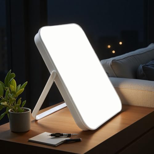 Table Desk Vanity Mirror, Portable Makeup Mirror with Foldable Stand – 90° Rotatable, Ideal for Tabletop Vanity, Travel & Bathroom Shower Shaving