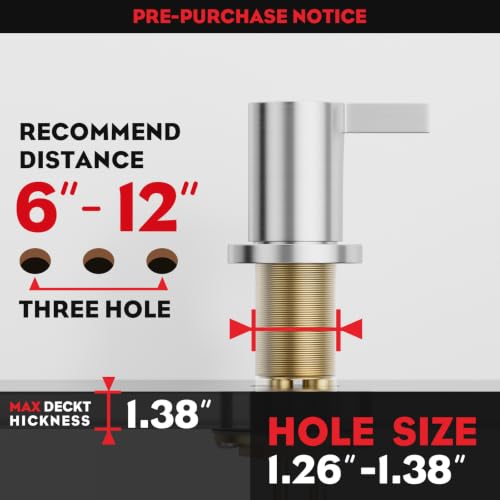 2 Handle 3 Hole 8 Inch Widespread Bathroom Faucet with Metal Pop-Up Drain, Brushed Nickel, WF015-1-BN - color: Brushed Nickel