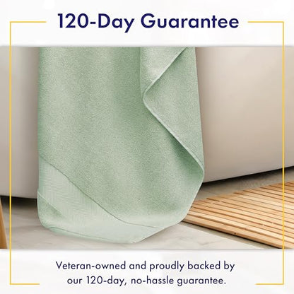 Alusa Home Ultra Soft & Plush Viscose from Bamboo Bath Sheets - 700 GSM Pack of 2 - Extra Large 70x35 in - Super Absorbent & Quick Drying (Eucalyptus Green) - color: Eucalyptus, size: 2pc Bath Sheets