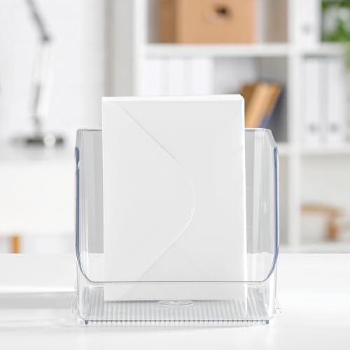 iDesign Stackable Open-Front Storage Bin, Clear | Kitchen and Pantry Organization - style: Pack of 1