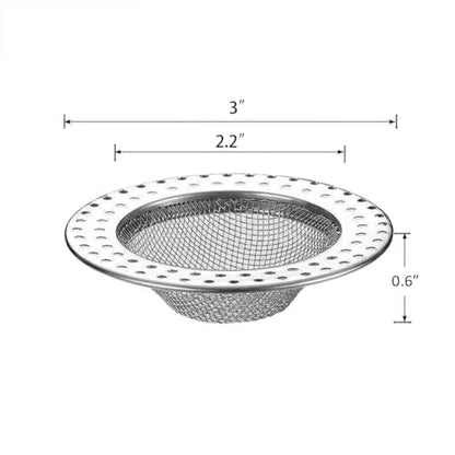 2 Shower Drain Hair Catcher, Shower Drain Basket, SS Mesh, Fits 3-Inch Hole | Easy to Clean SS Mesh Hair Trap, Reusable Anti-Clog Drain Strainer for Bathroom Sink, Drain & Tub, 3" Inner Dia Holes - size: Shallow-2 Pcs