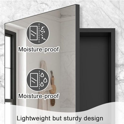 18x14 Inch Bathroom Medicine Cabinet with Mirror, Pre-Assembled Bathroom Medicine Cabinets, Surface/Recessed Wall Mounted Farmhouse Large Medicine Cabinet, Black - color: Black, size: 14 x 18