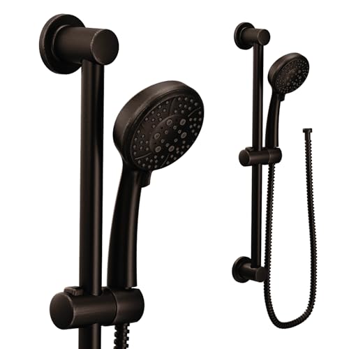 Moen Eco-Performance Oil-Rubbed Bronze 4-Spray Pattern Detachable Handheld Showerhead with 69-Inch-Long Hose with 30-Inch Slide Bar, 3669EPORB - color: Oil Rubbed Bronze