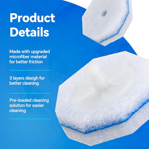 50 Count Upgrade 3-Layer Toilet Bowl Refills Fits for Clorox Toilet Brush | 3X Cleaning Power Disposable Bowl Cleaner Refills for Bathroom Cleaning, No Falling Apart - size: 1 Count (Pack of 50)