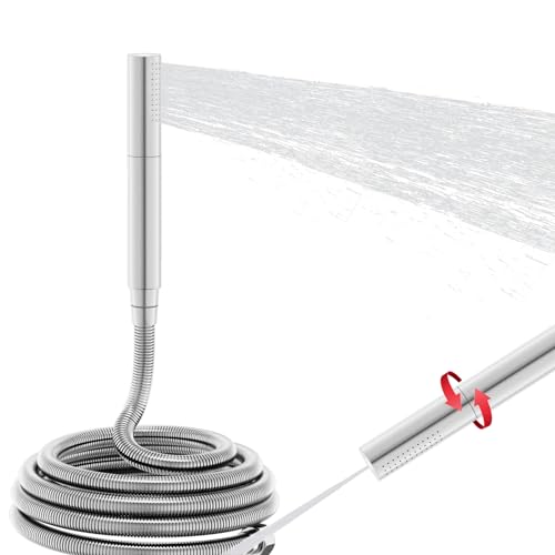 AYIVG Chrome Finish Round Brass 2 In 1 Function High Pressure Handheld Shower Head Sprayer Hand Shower Wand with 59 Inch Hose For Bathroom Shower System - color: Chrome