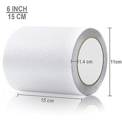 Anti Slip Tape Transparent, More Clear and Comfortable Safety Track Tape (6" Width x 190" Long, Clear) - size: 6" Width x 190" Long