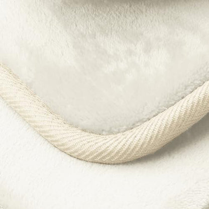 Clara Clark 3 Piece Bathroom Rugs Bath Mat Set, Velvet Memory Foam Bath Mats for Bathroom - Non-Slip, PVC Backing Bath Rugs, Washable - Dries Quickly, White - color: Off White