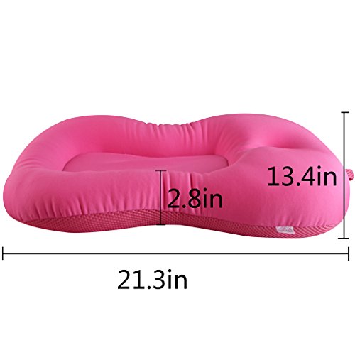 KAKIBLIN Baby Bath Mat, Baby Bath Pad, Soft Anti-Slip Babies Baths Insert | Baby Bathing Cushion for 0-6 Month Infant Baby, Pink - color: Pink