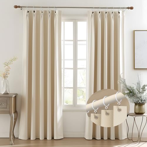 42 PCS Curtain Rings, 1.5 Inch Metal Curtain Drape Sliding Eyelet Rings-Hanging Rings for Curtains and Rods, Fits Up to 1 1/4-Inch Rod, White(Clips Not Included) - color: White